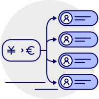 Mass payment and payroll icon